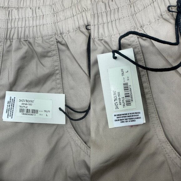 New Agolde Dakota Track Pant In Truffle Size Large Wide Leg Cotton Lightweight - Picture 14 of 16